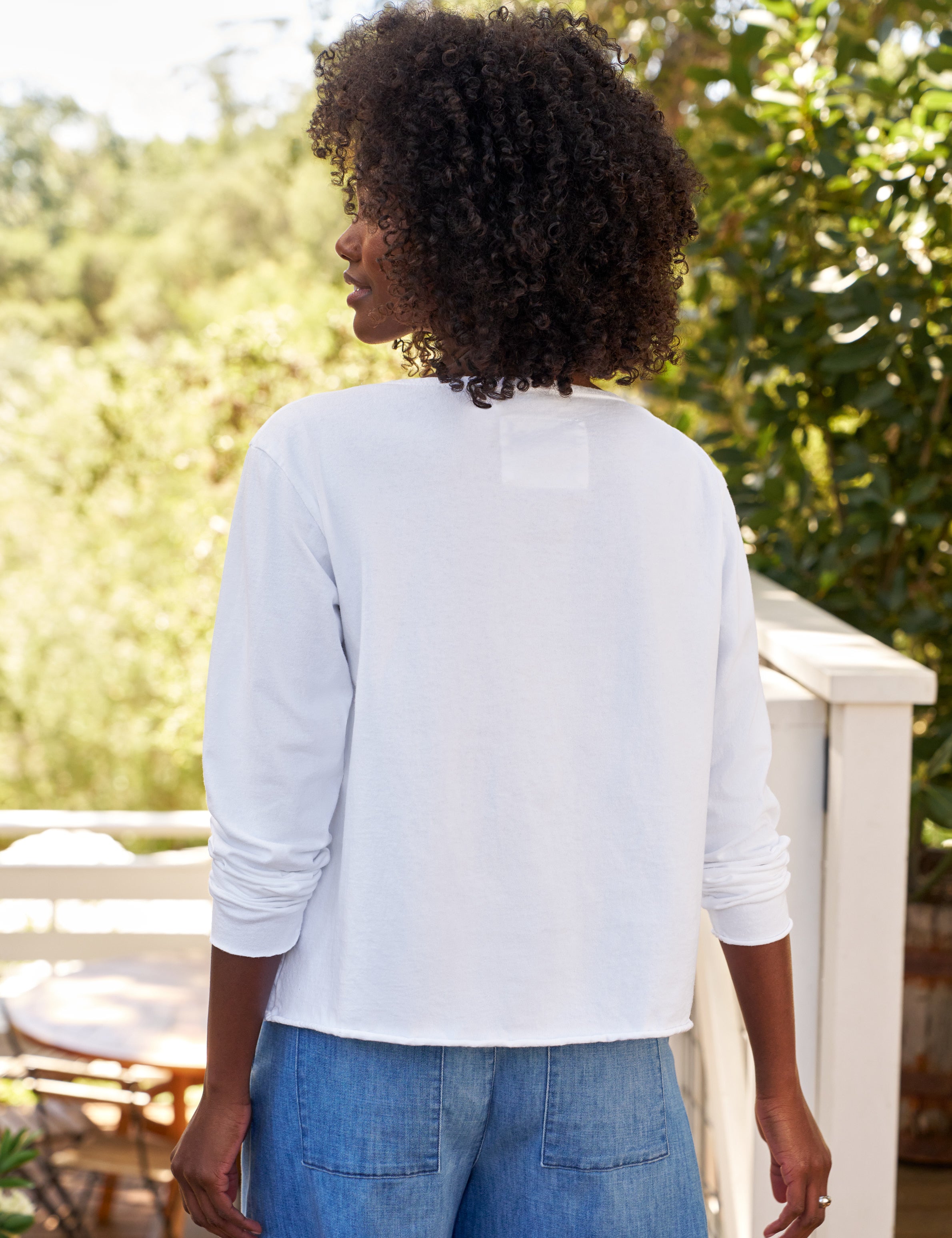 ELLA ページ Ella, Long-Sleeve Boatneck Tee, White | Frank & Eileen