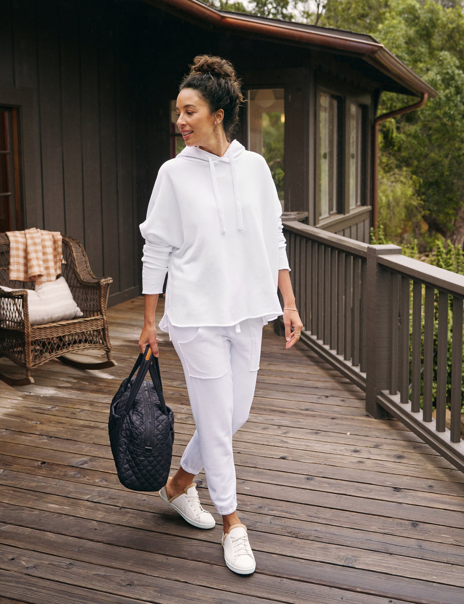Frank&Eileen スウェットカットソー Venice Travel Set, Kane Hoodie & Eamon Jogger, White | Frank & Eileen