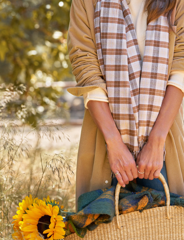 NOELLE Gray and Brown Plaid