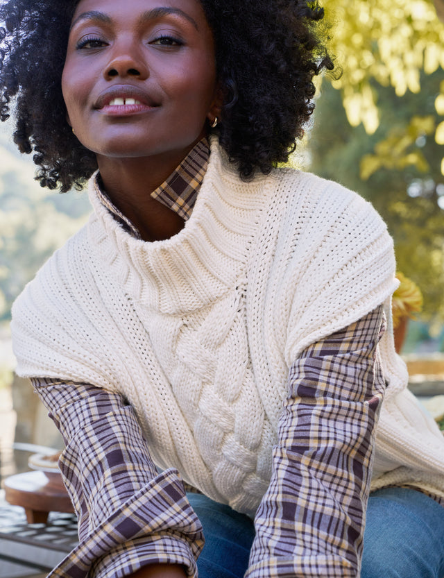 COTSWOLDS VEST Ivory, Pure Italian Cotton