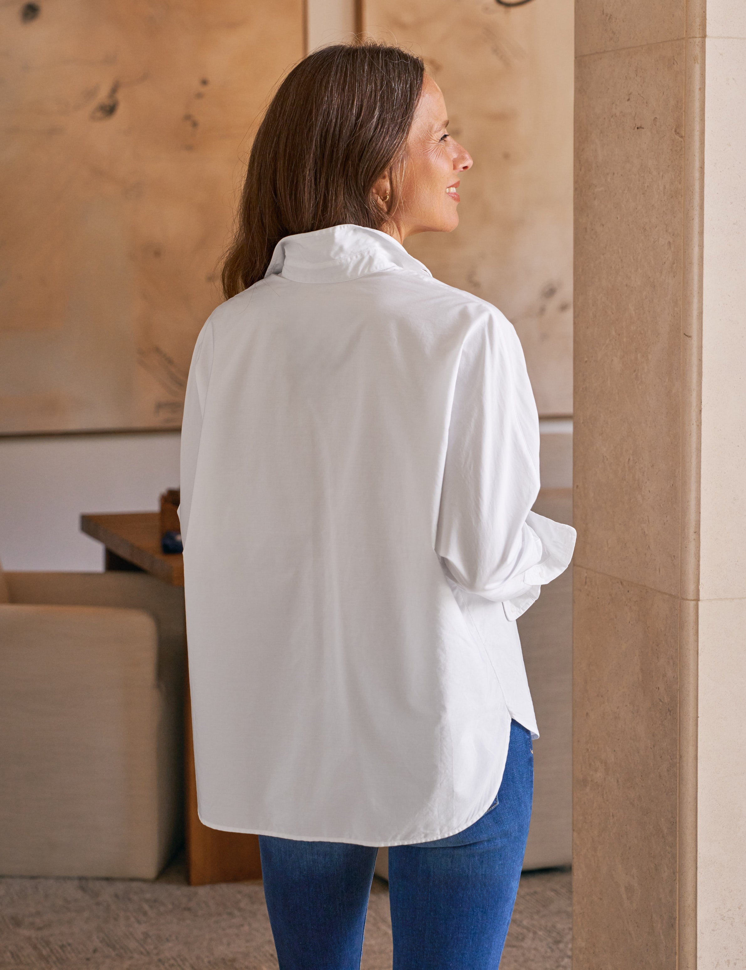 Frank & Eileen Oona Continuous Button Up Shirt White Superluxe / XXS