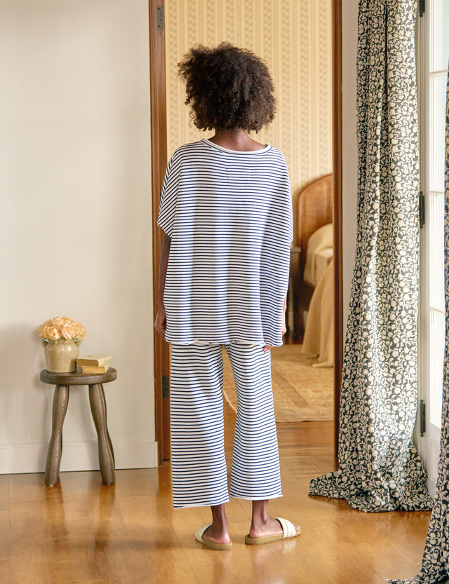 GREECE TRAVEL SET Navy French Stripe