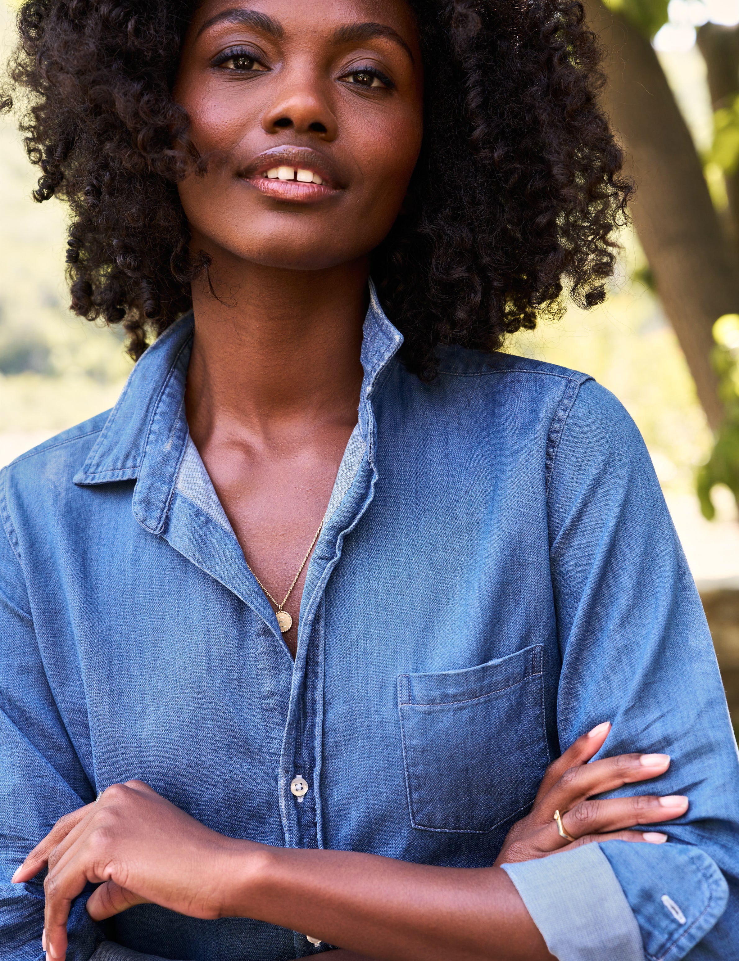 Barry, Tailored Button-Up Shirt, Indigo Denim | Frank & Eileen