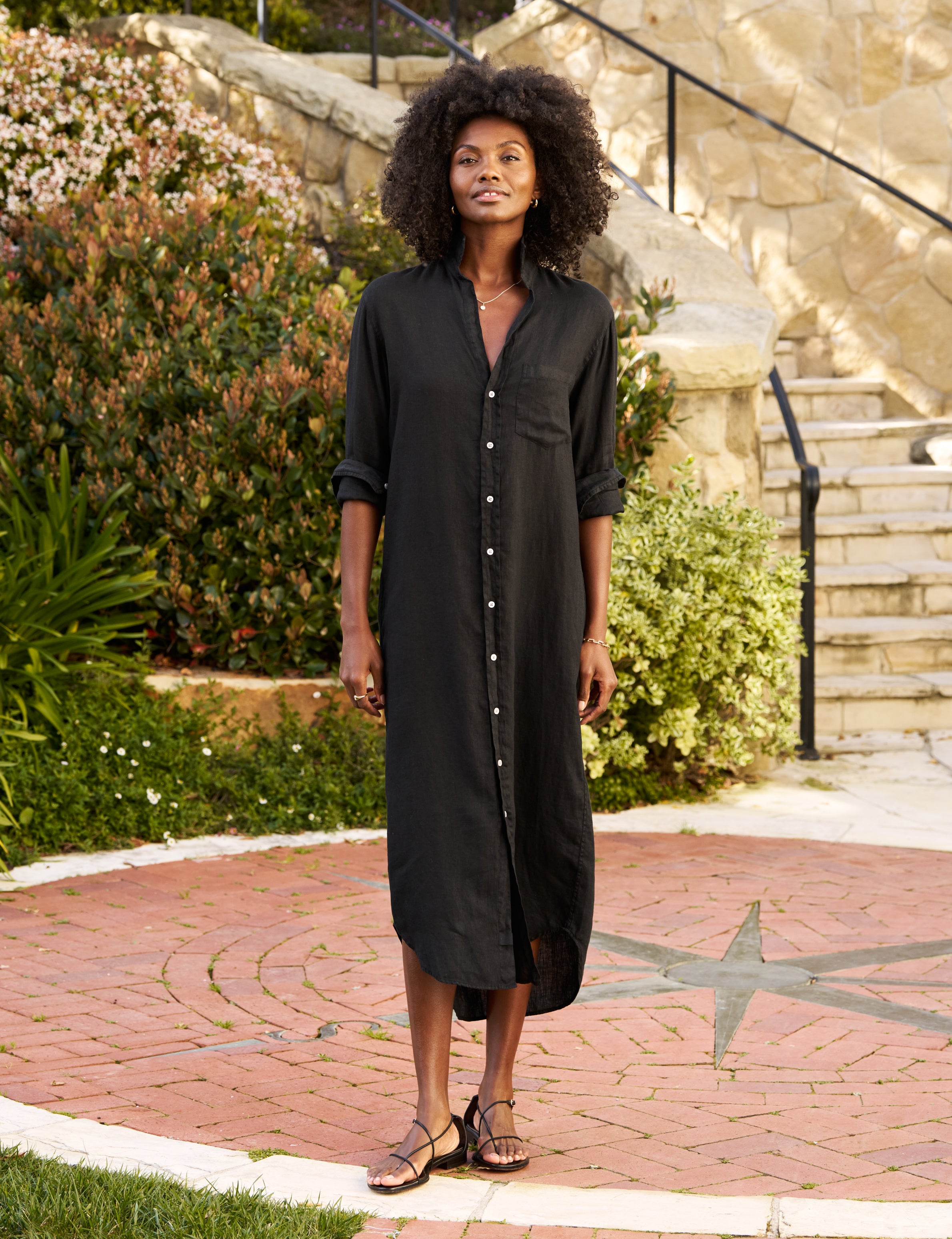 Rory, Maxi Shirtdress, Black