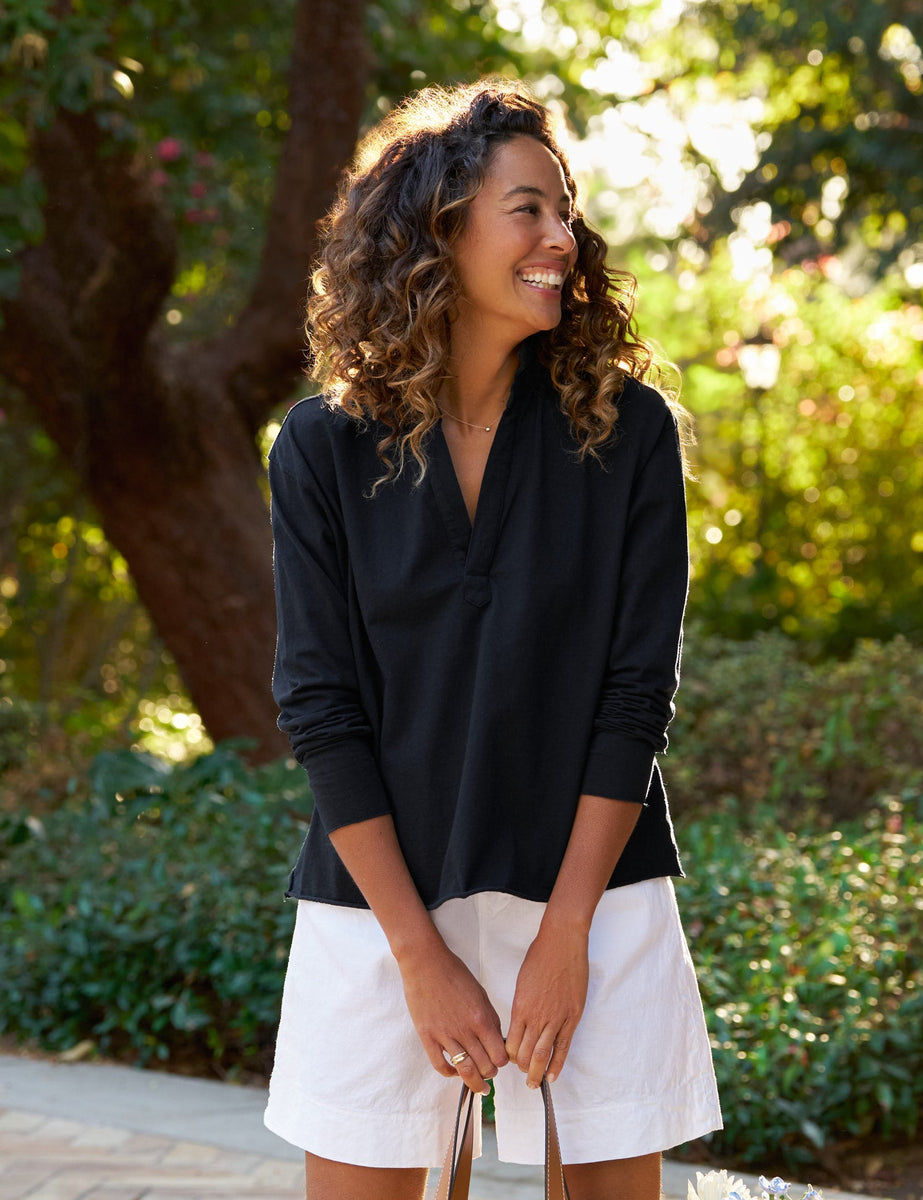 Patrick, Popover Henley, Navy | Frank & Eileen