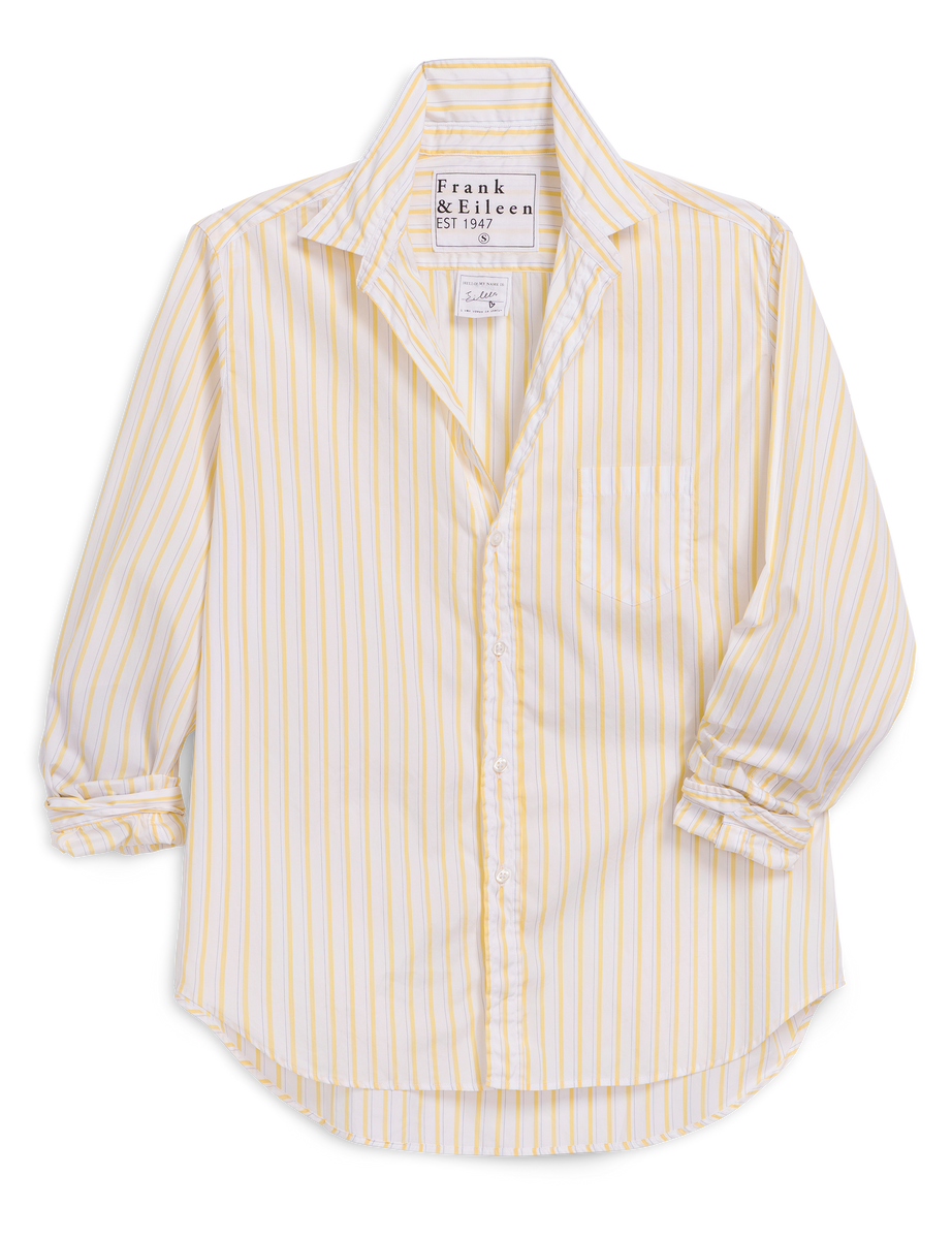 Eileen, Relaxed Button-Up Shirt, Yellow Stripe | Frank & Eileen Eileen, Relaxed Button-Up Shirt, Yellow Stripe | Frank & Eileen