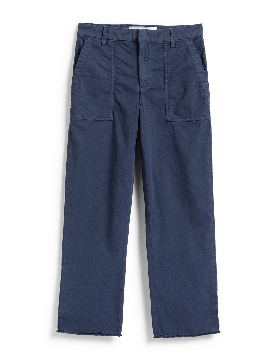 Utility Cropped Twill Pant Navy Frank & Eileen