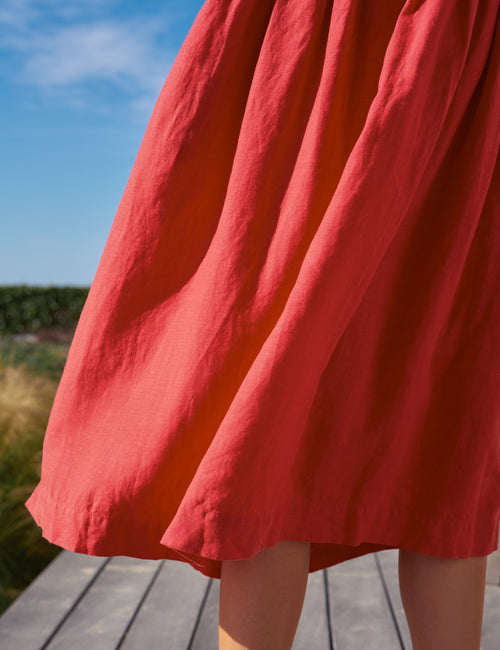 DAPHNE Summer Red, Washed Linen, view 4