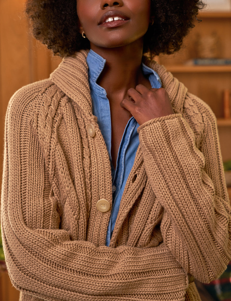 MINI COTSWOLDS Camel, Pure Italian Cotton