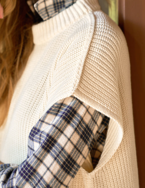 MONTECITO VEST Cream, Pure Italian Cotton, view 3