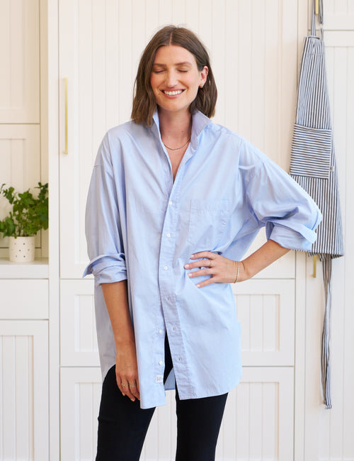 MACKENZIE French Blue, Italian Superluxe, front view
