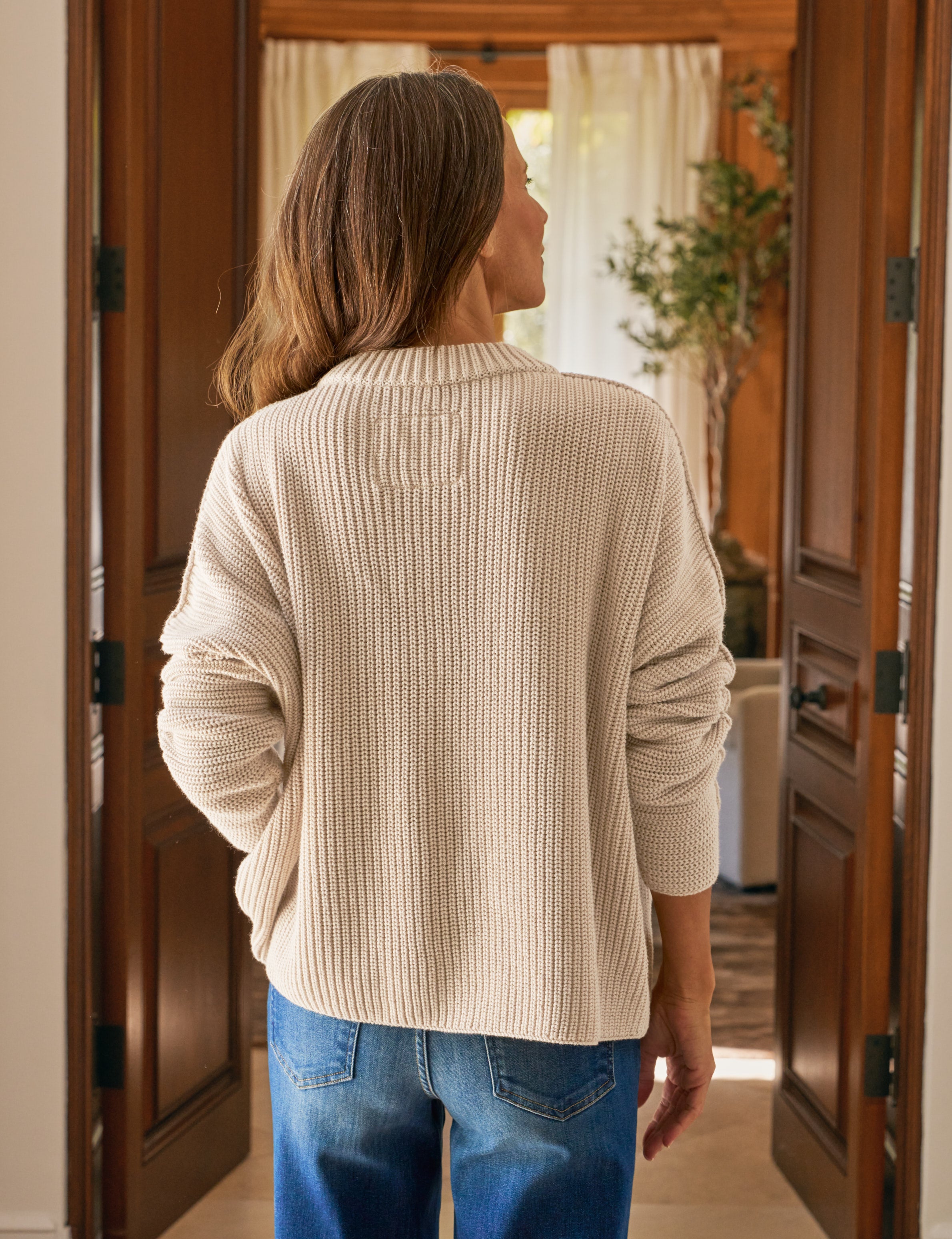 MONTECITO SWEATER Sand, Pure Italian Cotton