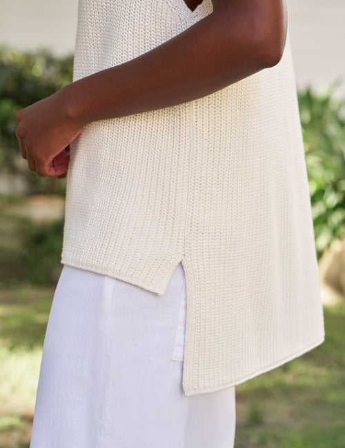 MONTECITO SHELL Ivory, Pure Italian Cotton, view 3