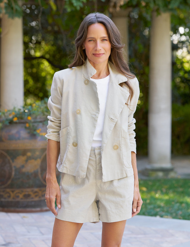 MINI BELFAST Cement, Italian Performance Linen