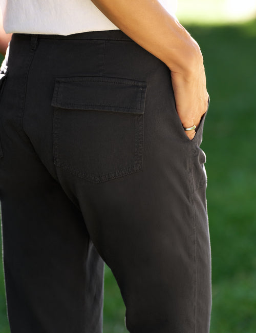 BLACKROCK Washed Black, Italian Peached Twill, view 3