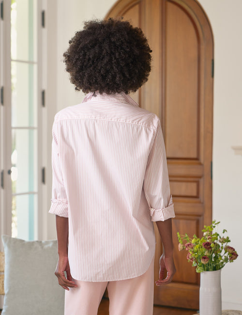 EILEEN Pink and White Multi Stripe, Italian Superluxe, alternate view