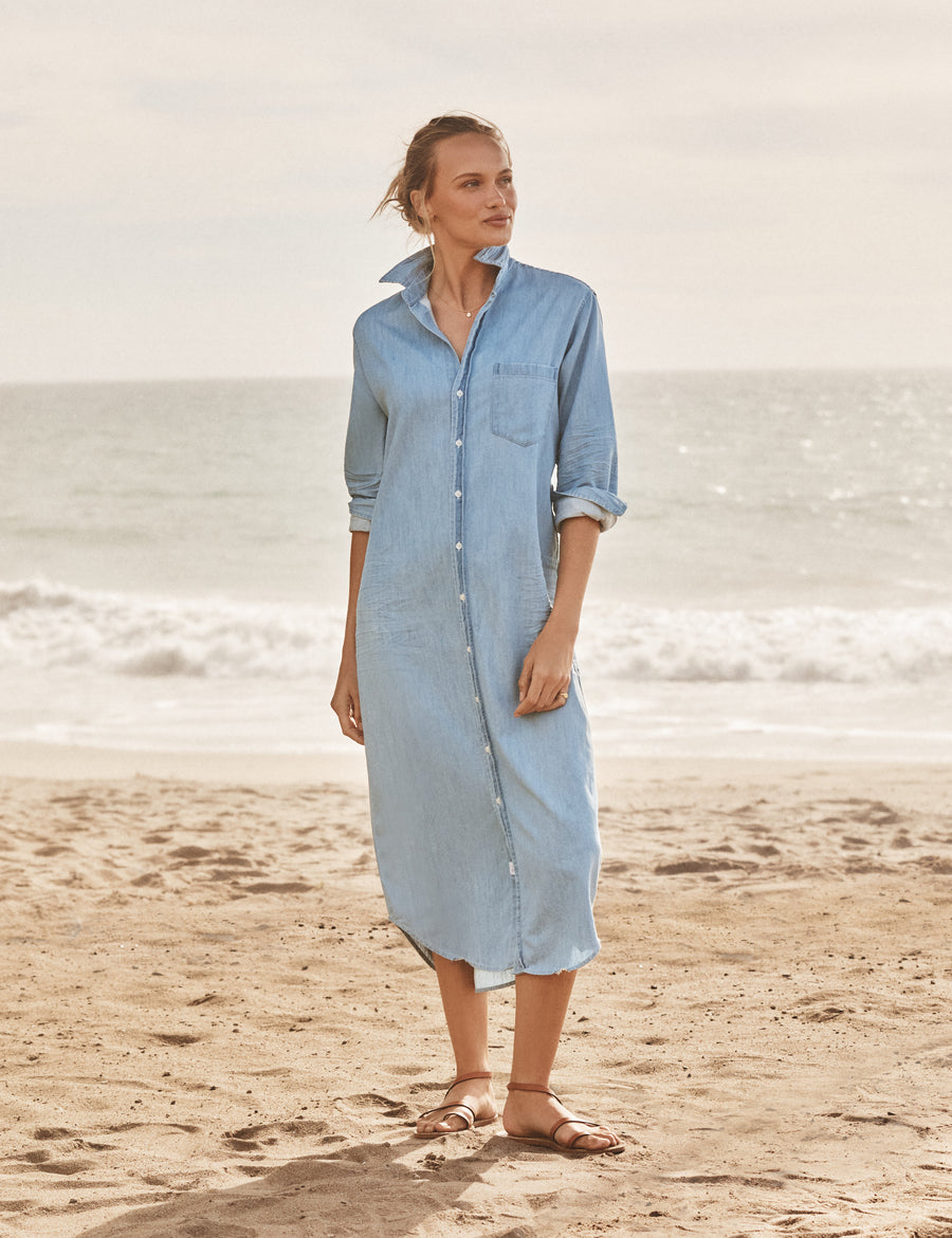 ●新品●　Frank&Eileen　RORY　ローリー　デニム　マキシワンピース Rory, Maxi Shirtdress, Light Denim Wash | Frank & Eileen