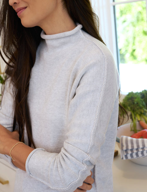 MONTEREY Gray Melange, Pure Italian Cotton, view 3