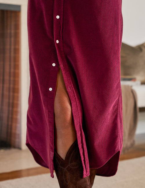 RORY Maroon, Italian Corduroy, view 3