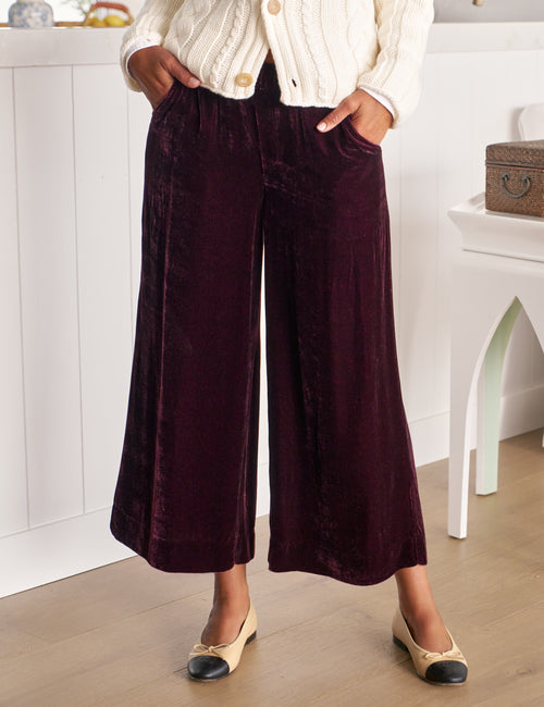 MAISIE VELVET Bordeaux, Italian Washed Velvet, front view