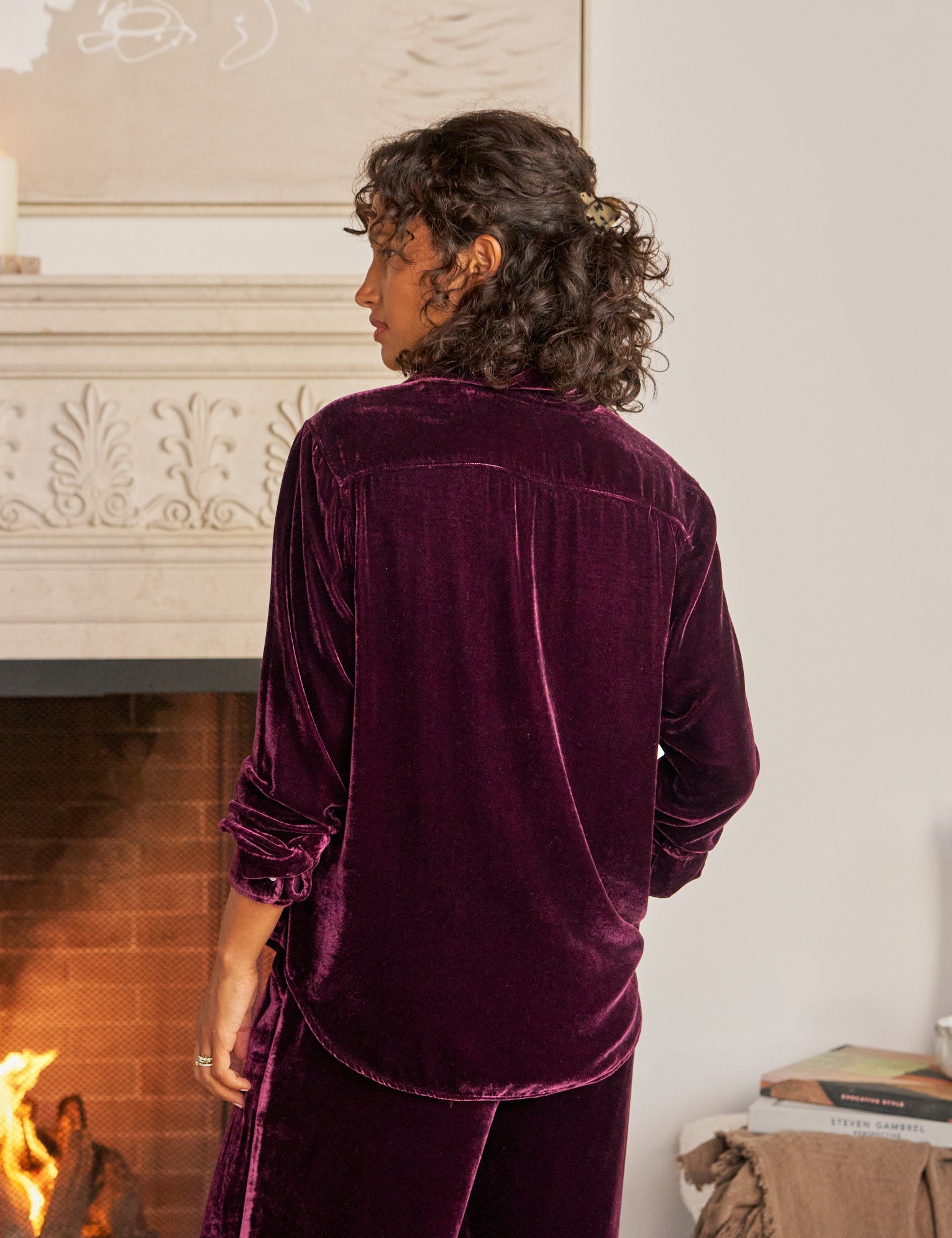 EILEEN VELVET Bordeaux, Italian Washed Velvet