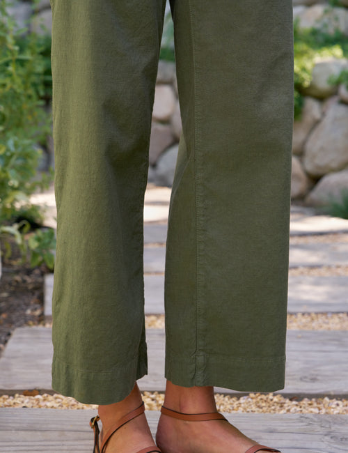 WEXFORD Hunter Green, Italian Performance Linen, view 3