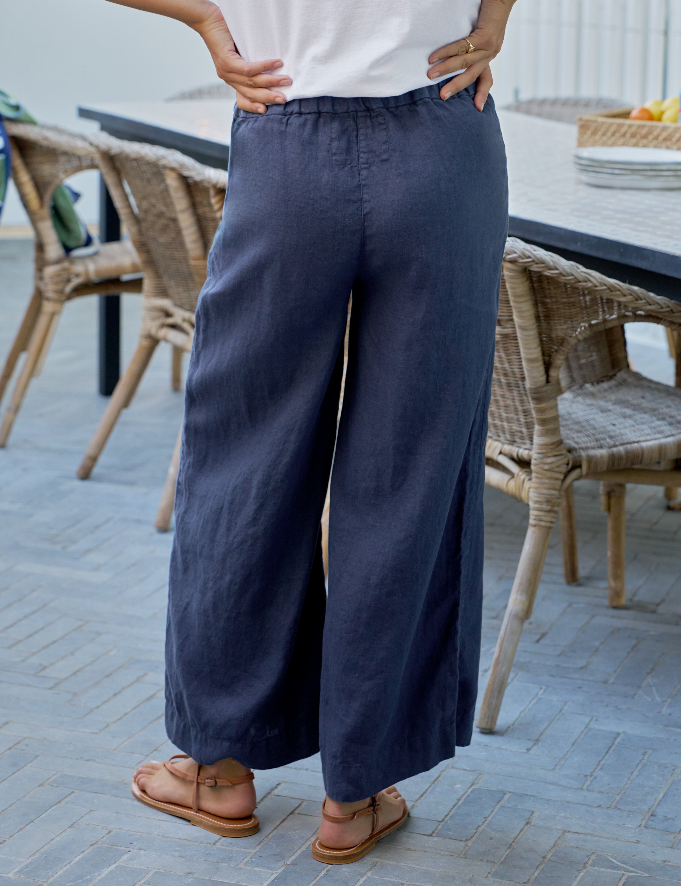 MAISIE Navy, Washed Linen