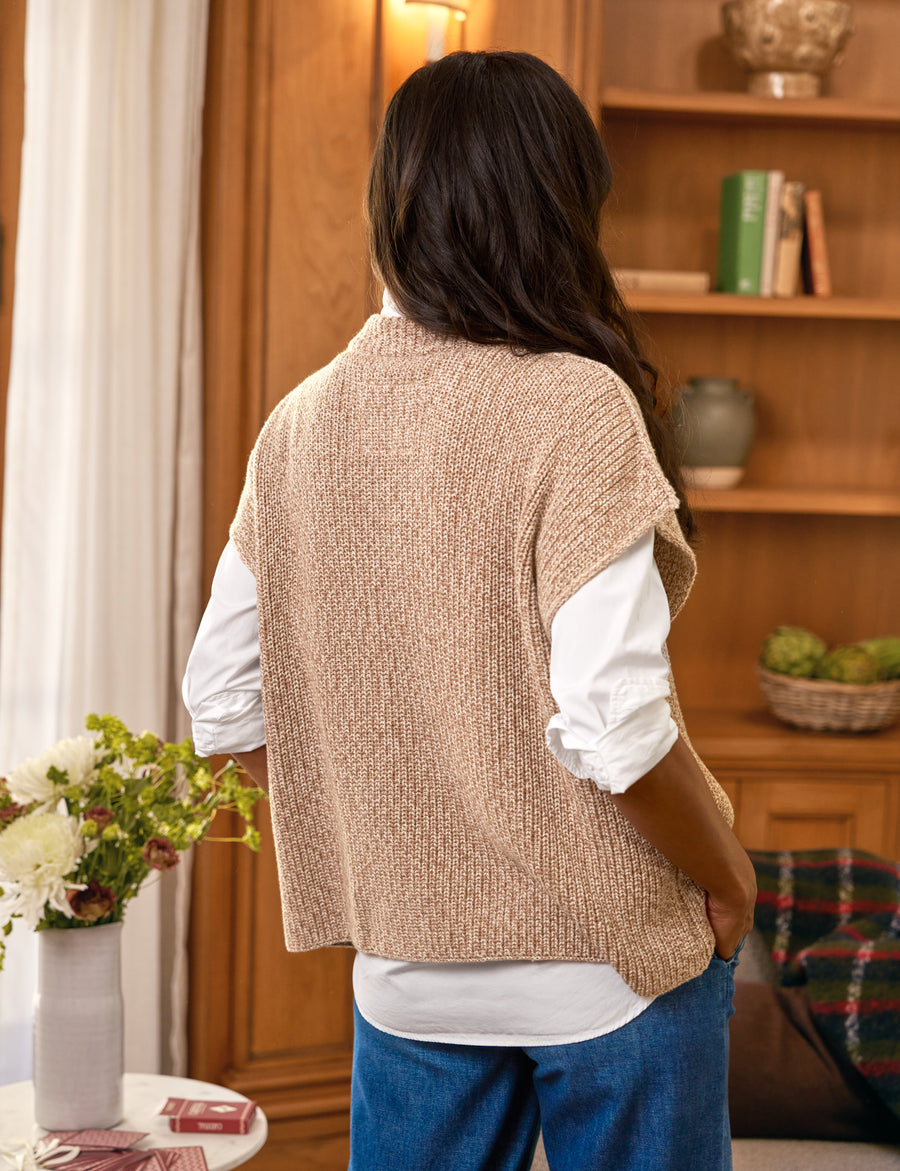 MONTECITO VEST Dune Marl, Pure Italian Cotton