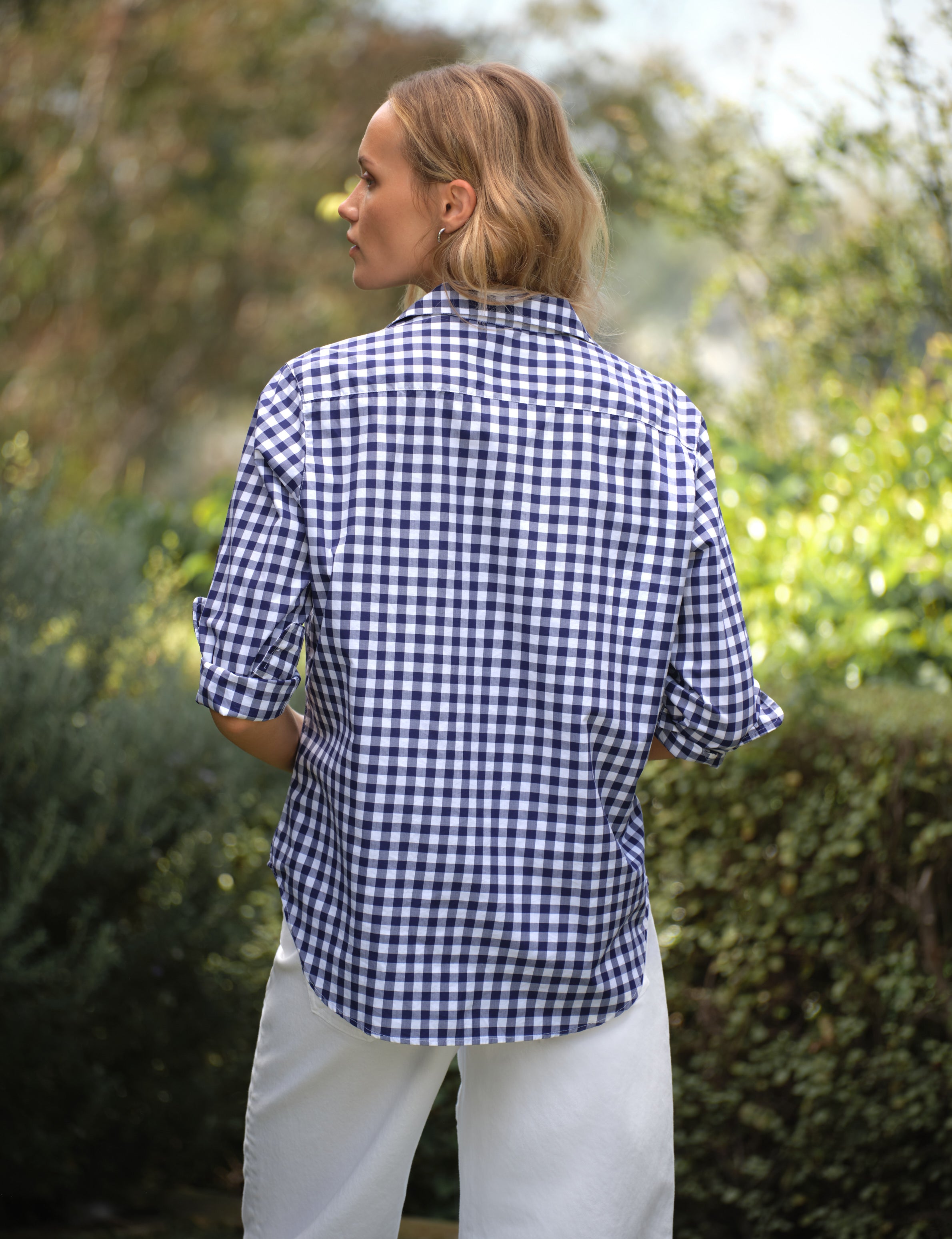 EILEEN Navy Gingham, Superluxe, alternate view