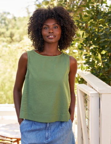 Fiona Ruffle, Ruffle Collar Sleeveless Button-Up Shirt, Vintage