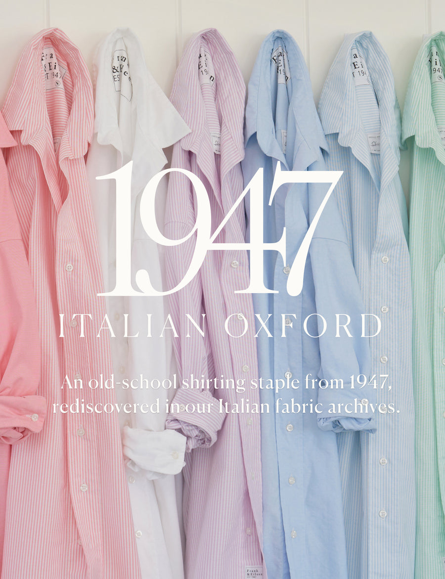 1947 Italian Oxford An old-school shirting staple from 1947, rediscovered  in our Italian fabric achives