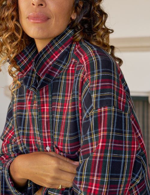 MACKENZIE Red Multi Plaid, Italian Flannel, view 3