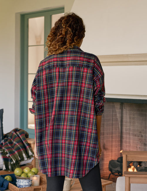 MACKENZIE Red Multi Plaid, Italian Flannel, alternate view