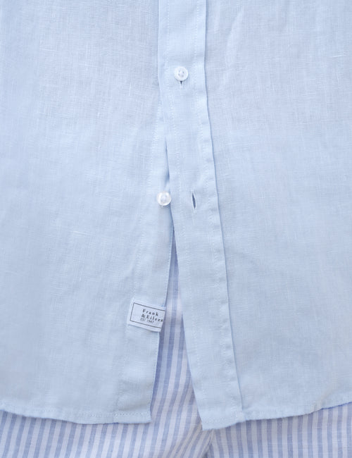 EILEEN French Blue, Washed Linen, view 4