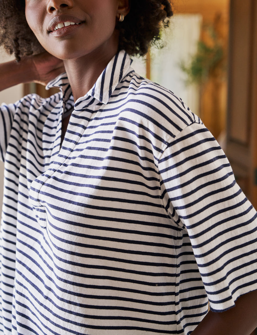 PATTY Navy French Stripe, Heritage Jersey
