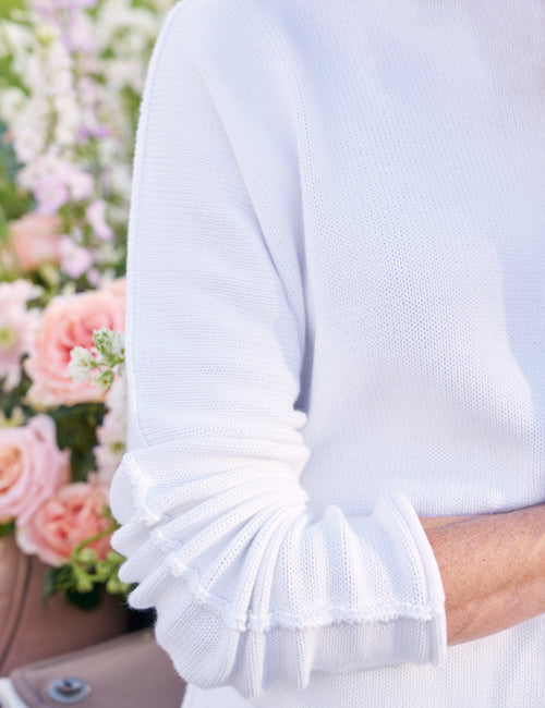 MONTEREY White, Pure Italian Cotton, view 3