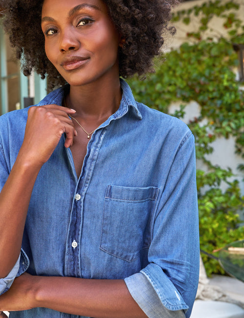 Maxi Shirtdress, Rory, Famous Denim, Size XL, Indigo