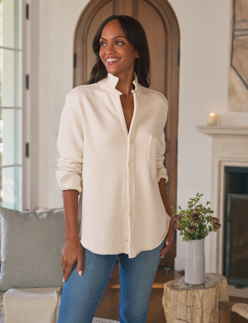 EILEEN Vintage White, Triple Terry, front view