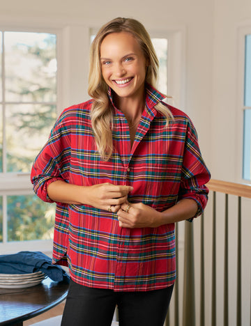 OONA Red Plaid, Brushed Superluxe