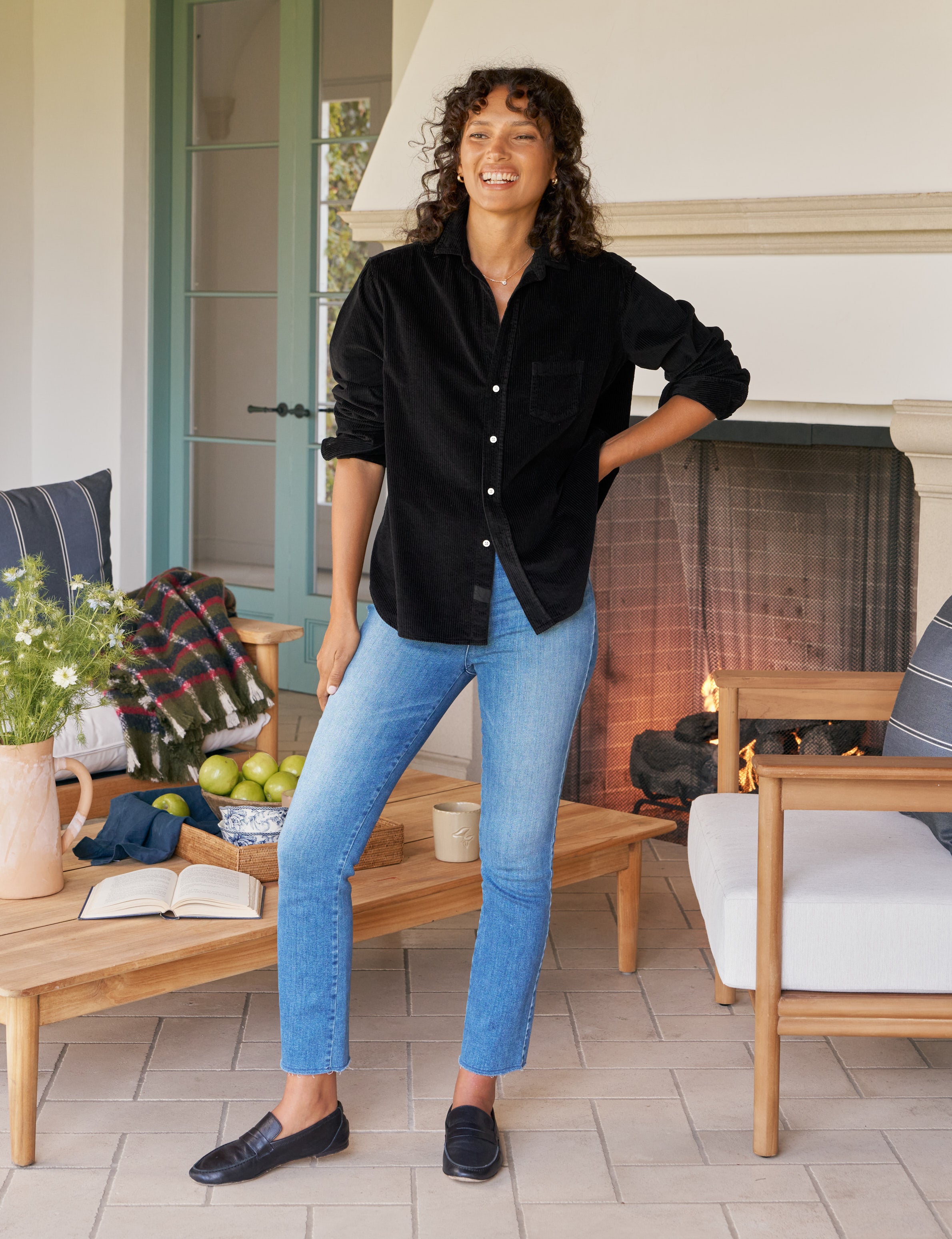 EILEEN Black, Italian Corduroy