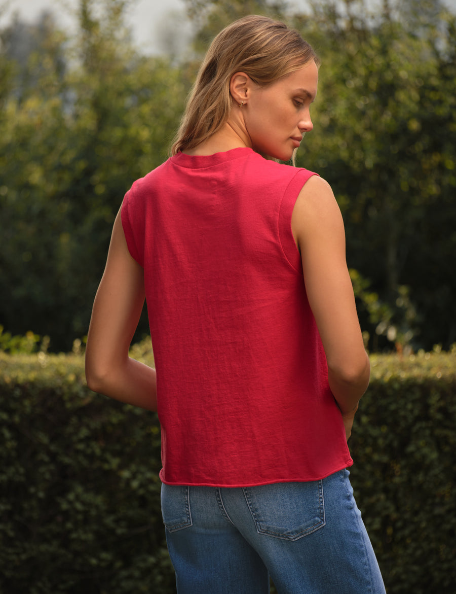 Finn, Sleeveless Tank, Red | Frank & Eileen
