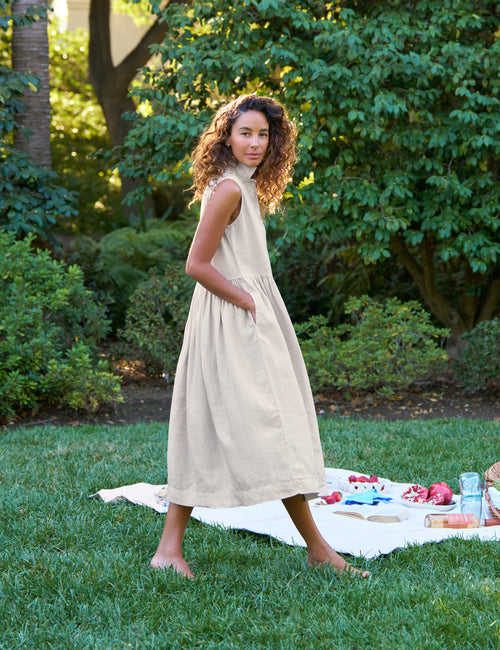 DAPHNE Sand, Washed Linen, alternate view