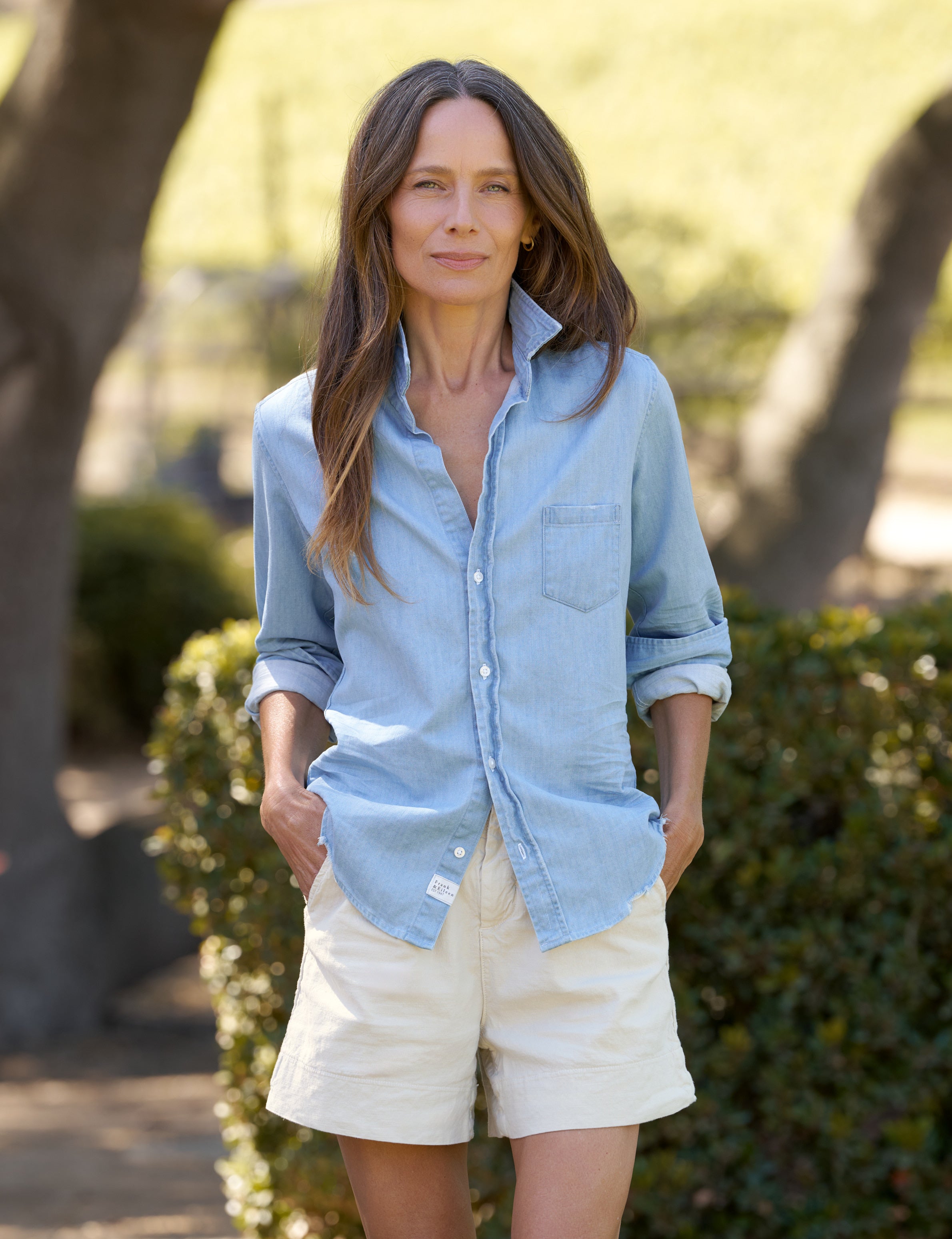 Barry, Tailored Button-Up Shirt, White | Frank & Eileen