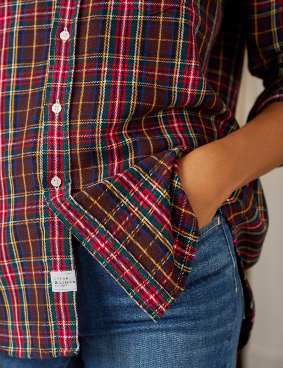 EILEEN Brown Multi Plaid, Italian Flannel