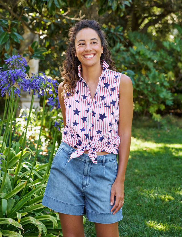 FINLEY Red Stripes with Navy Stars, Superluxe