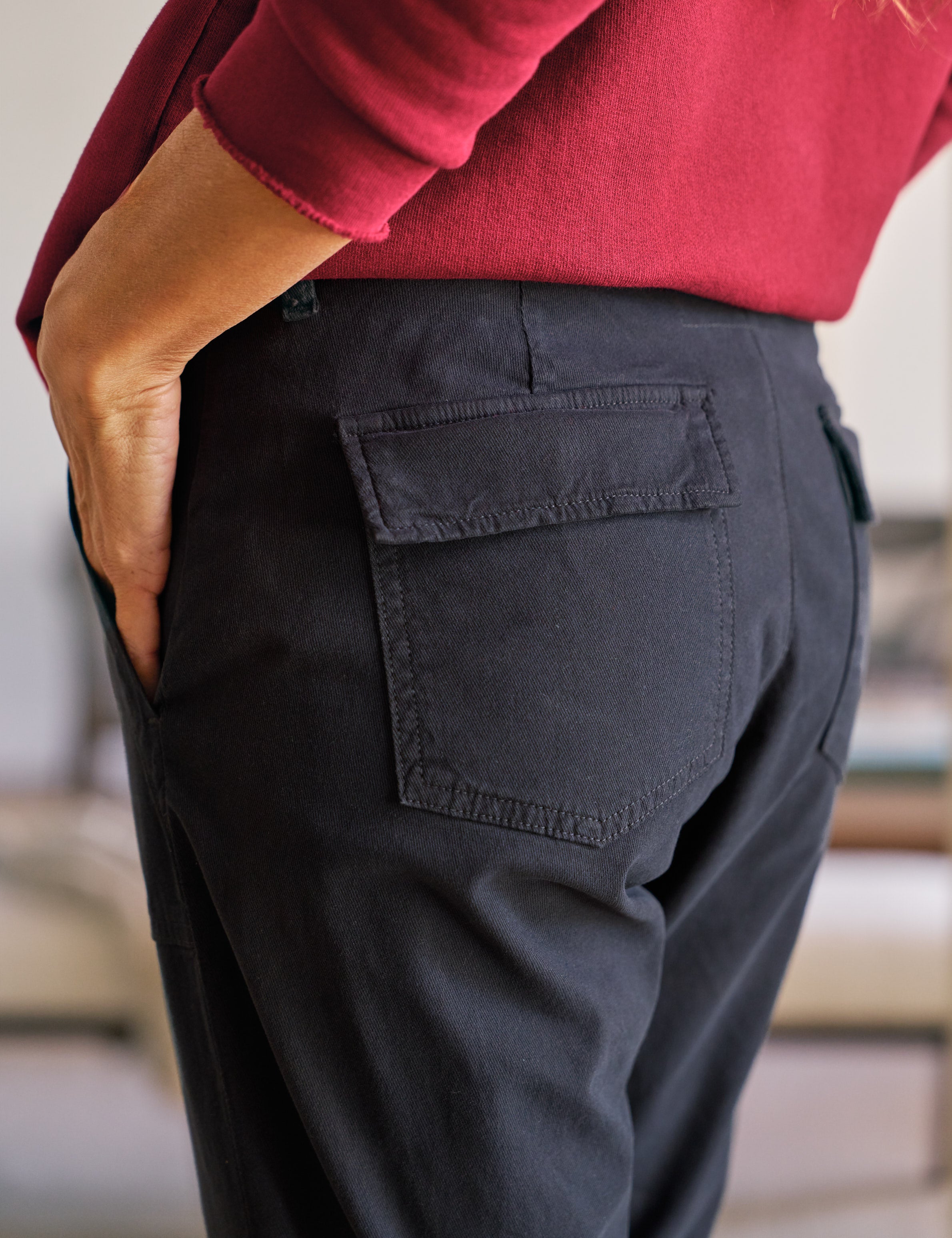 BLACKROCK Washed Black, Italian Peached Twill