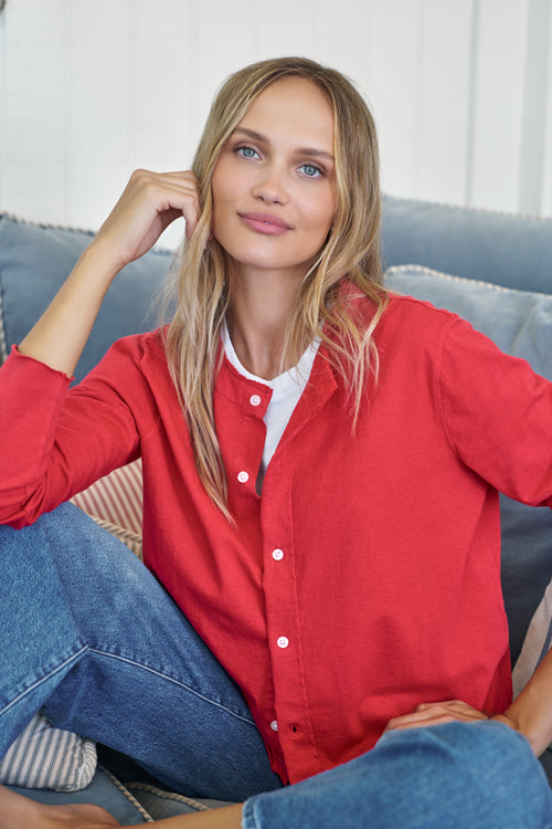 JACKIE Cherry, Vintage Jersey, front view