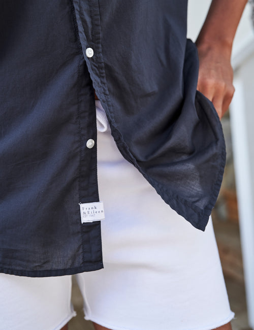 EILEEN Navy, Italian Featherweight Poplin, view 3