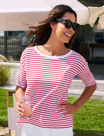 JOSEPHINE Red French Stripe, Heritage Jersey