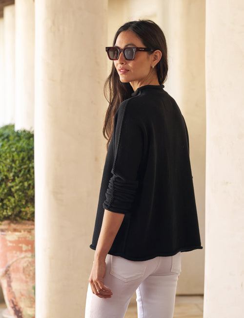MONTEREY Black, Pure Italian Cotton, alternate view